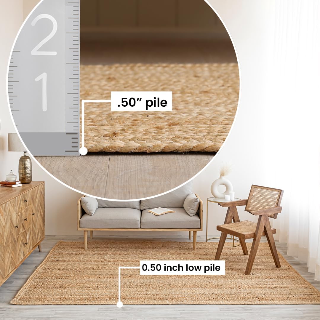 2x6 Braided Jute Runner Rug