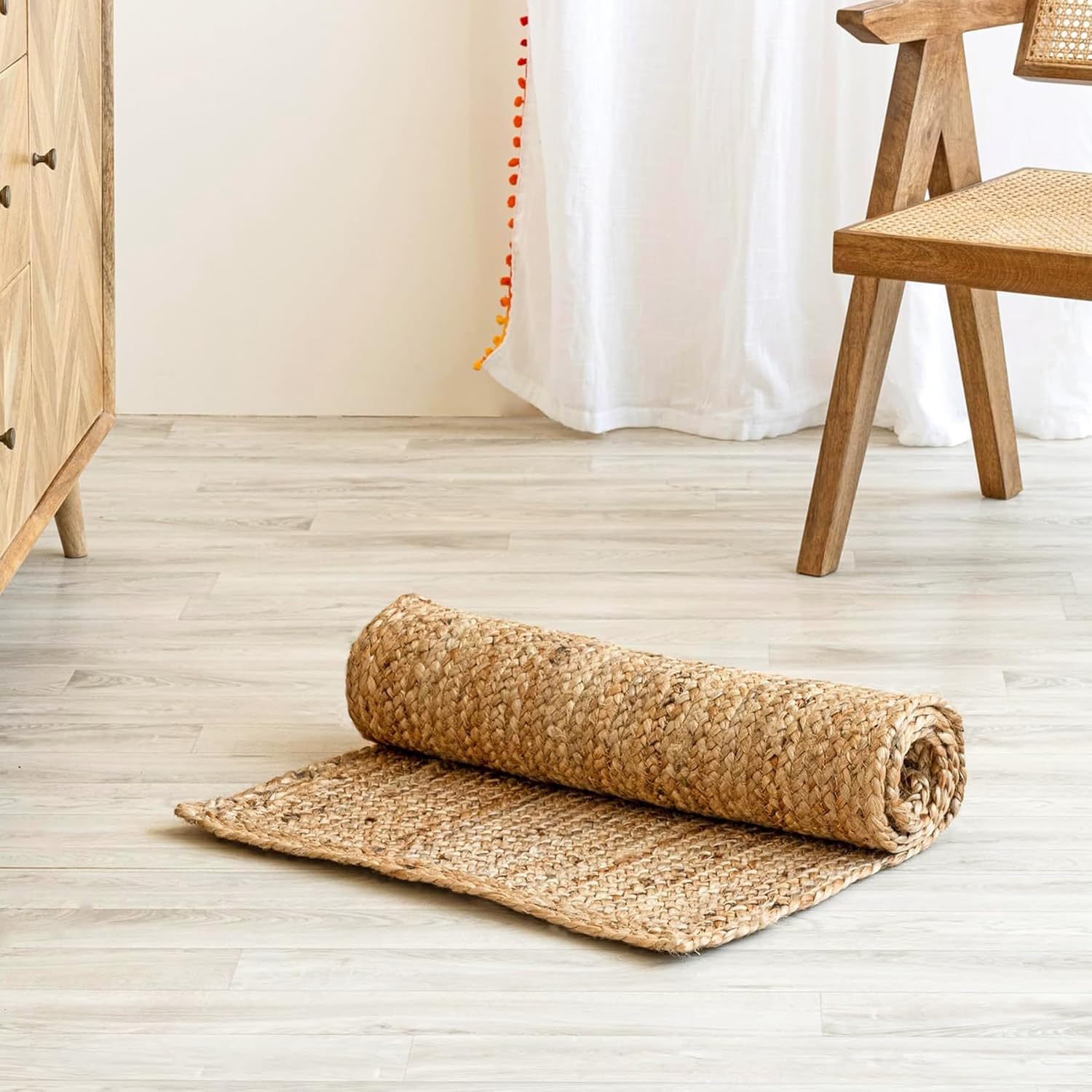 2x6 Braided Jute Runner Rug