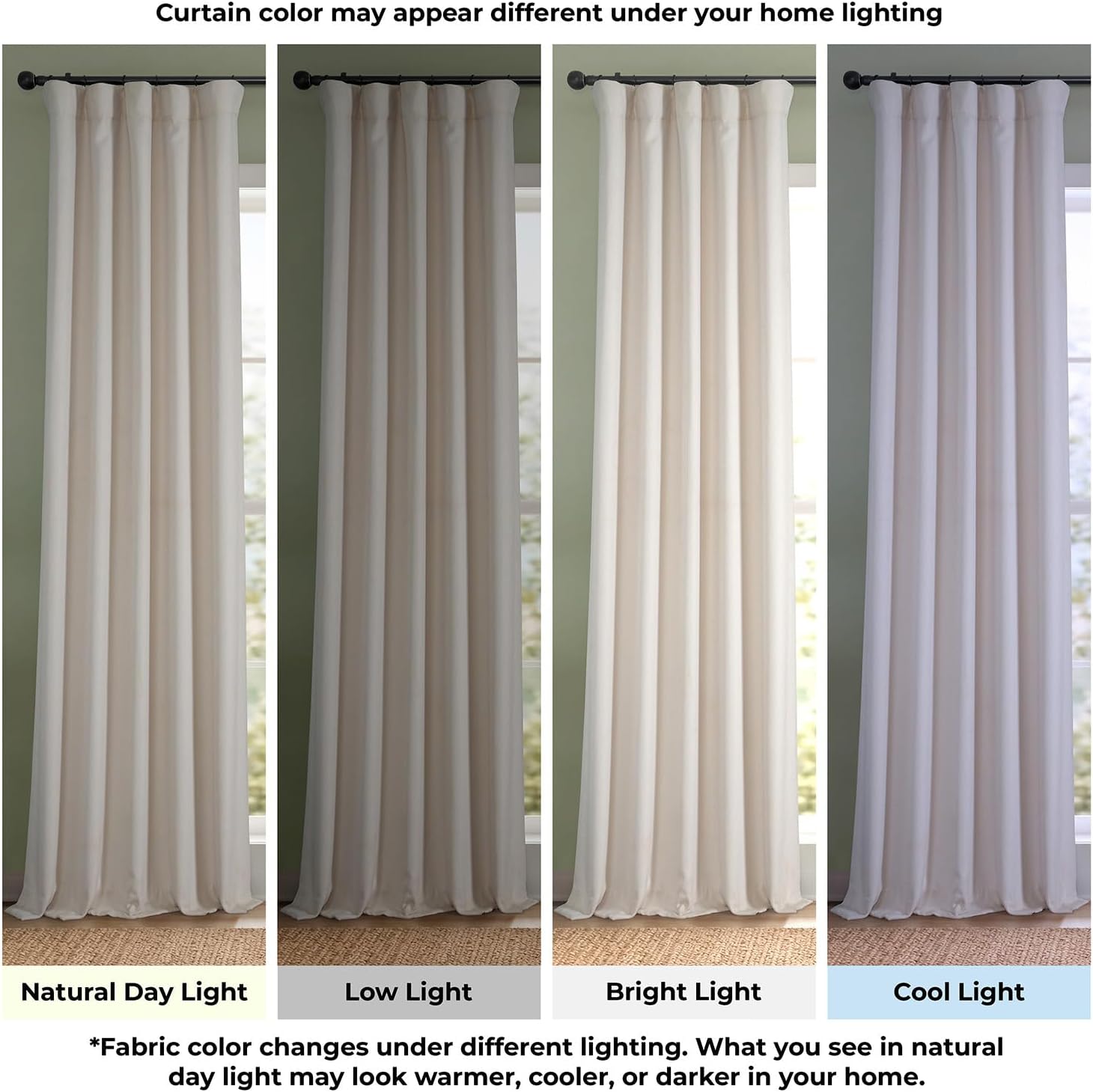 Birch Taupe Faux Linen Room Darkening Curtain 1 Panel