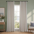 Birch Taupe Faux Linen Room Darkening Curtain 1 Panel