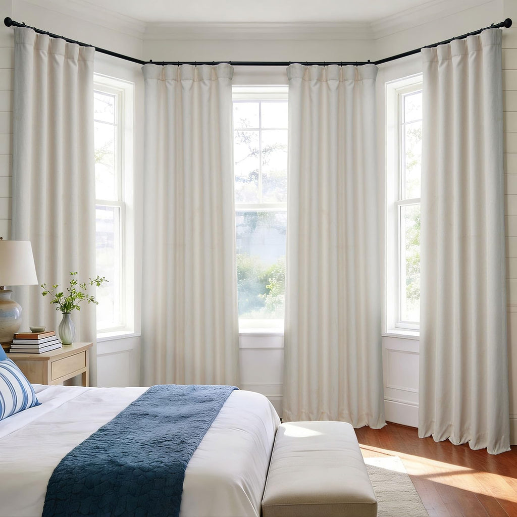 Birch Taupe Faux Linen Room Darkening Curtain 1 Panel