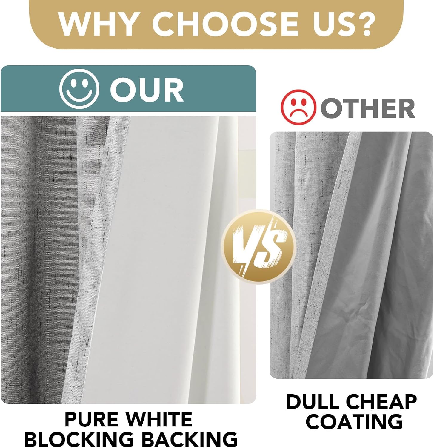 Glacier Gray Linen Blackout Door Curtain