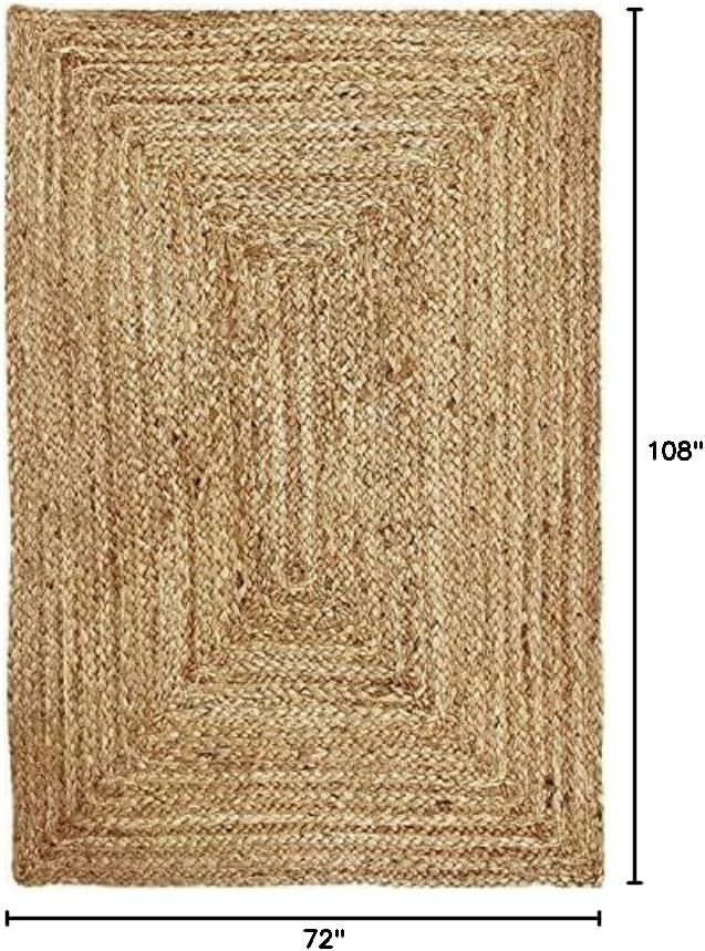 6x9 Rectangular Braided Jute Rug