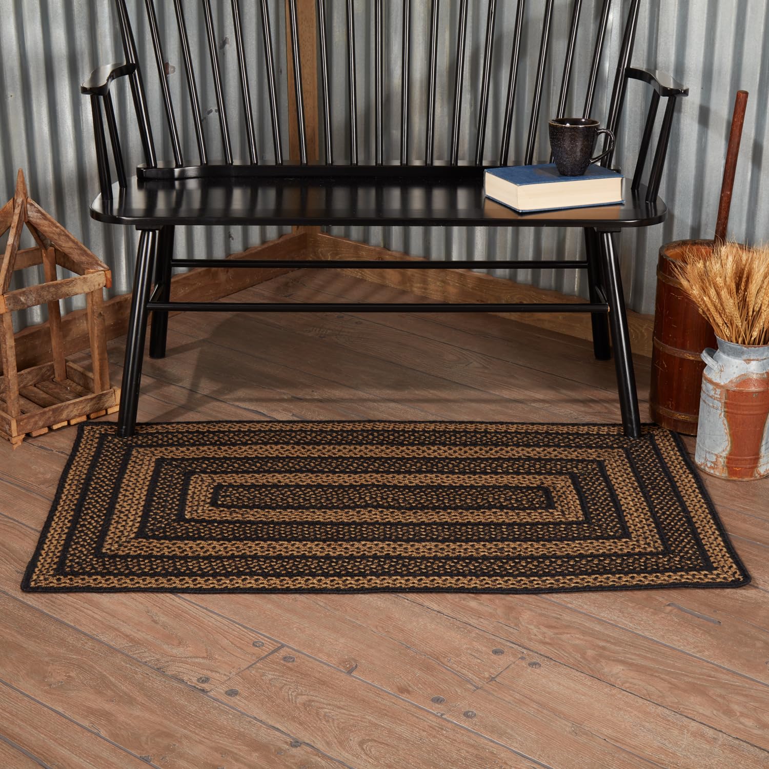 Striped Jute Farmhouse Rug 20x30