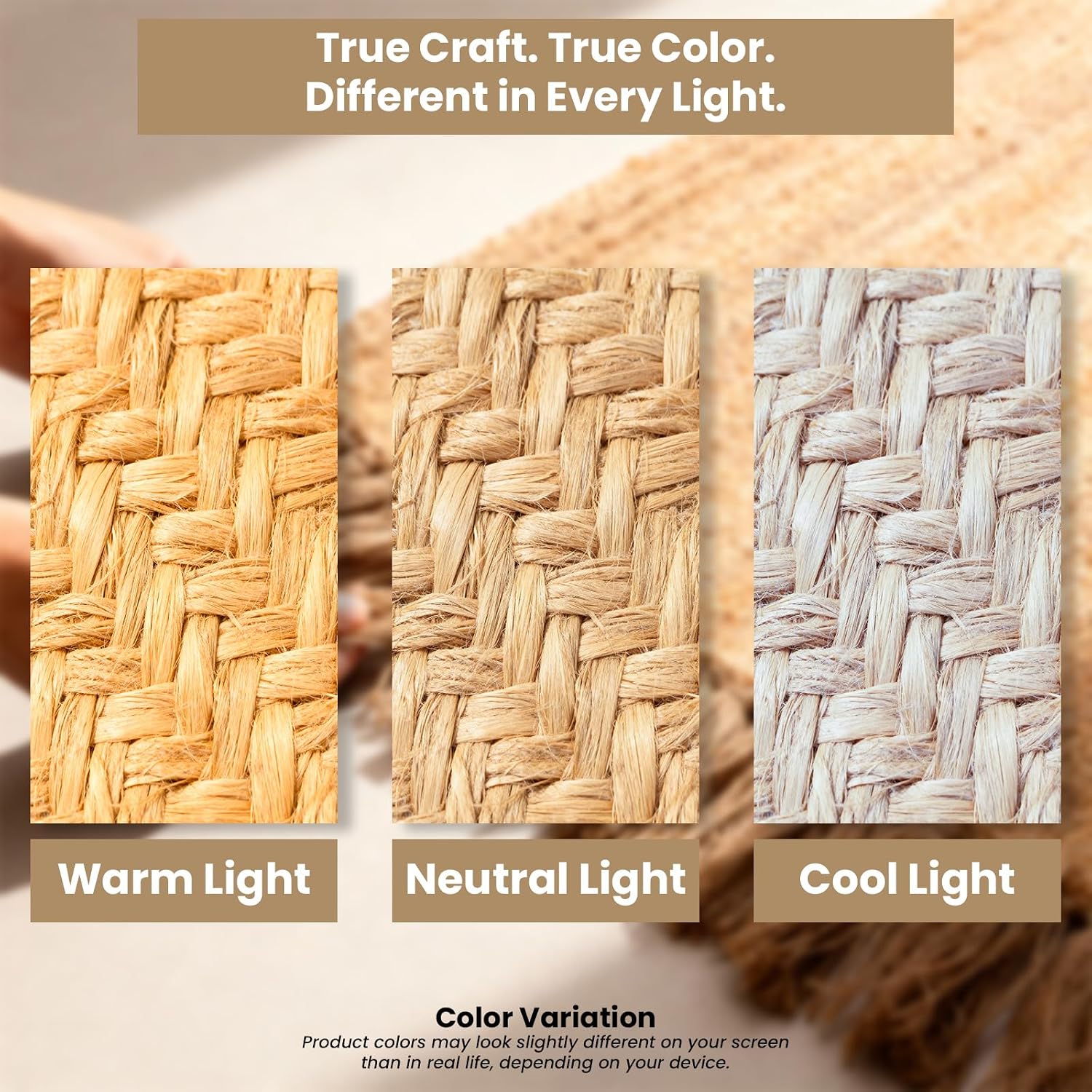3x5 Braided Natural Jute Rug