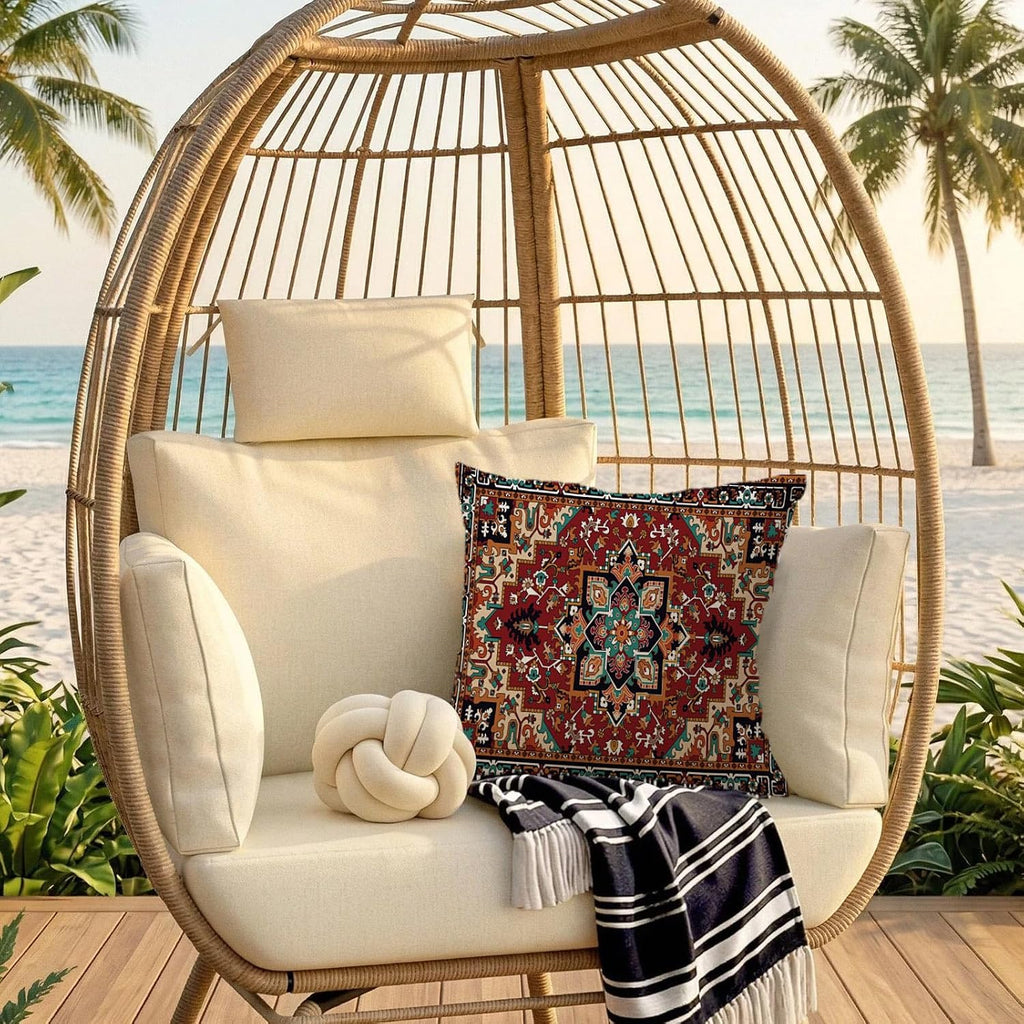 Geometric Boho Outdoor Pillow Covers 2 Pack