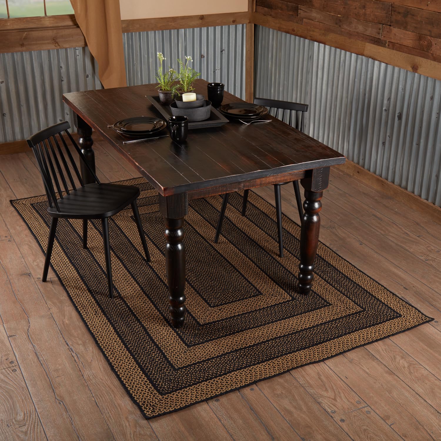 Striped Jute Farmhouse Rug 20x30