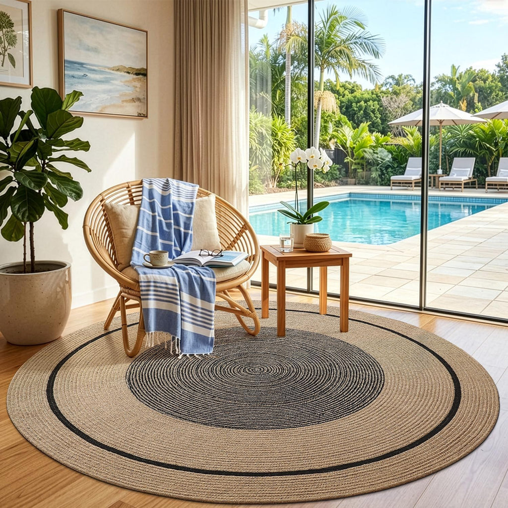 Round Braided Jute Rug 4ft