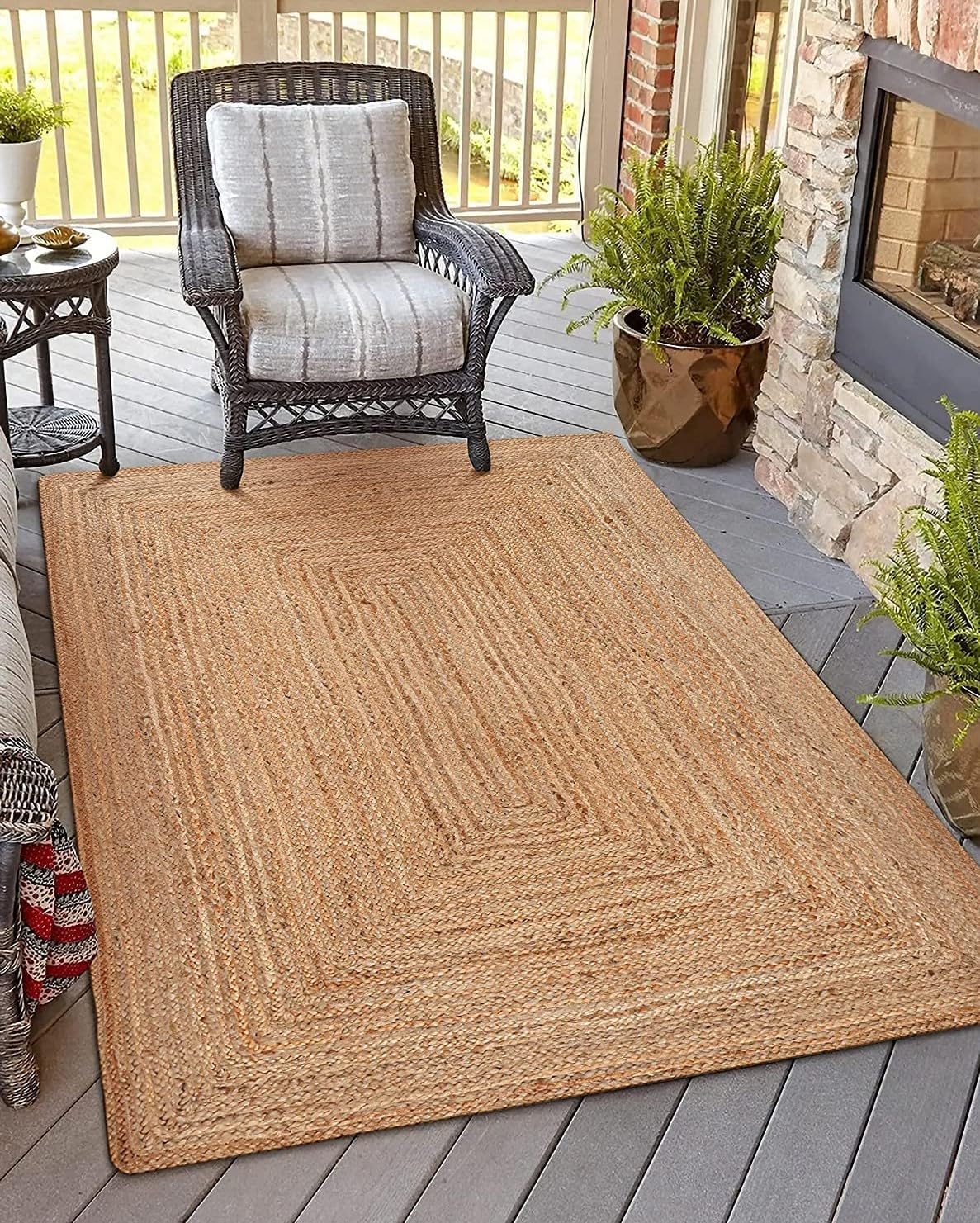 6x9 Rectangular Braided Jute Rug