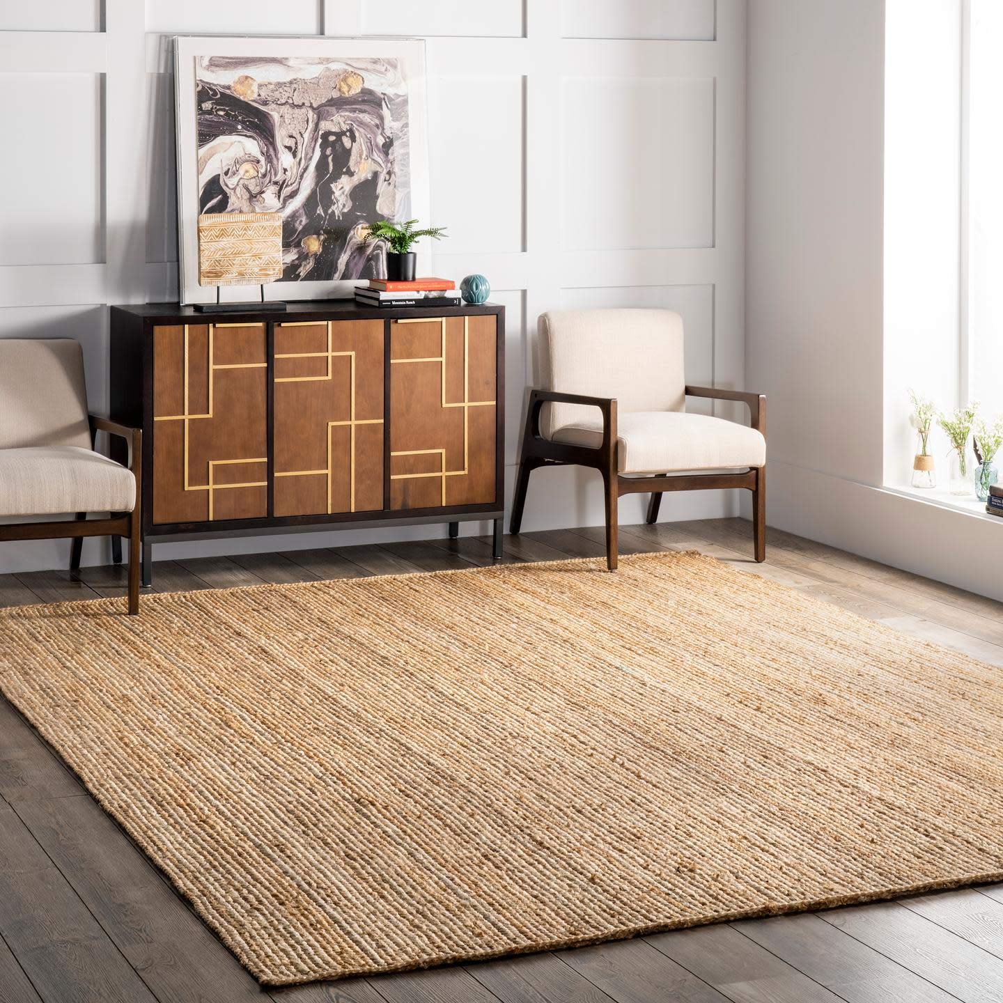 6x9 Natural Jute Farmhouse Rug