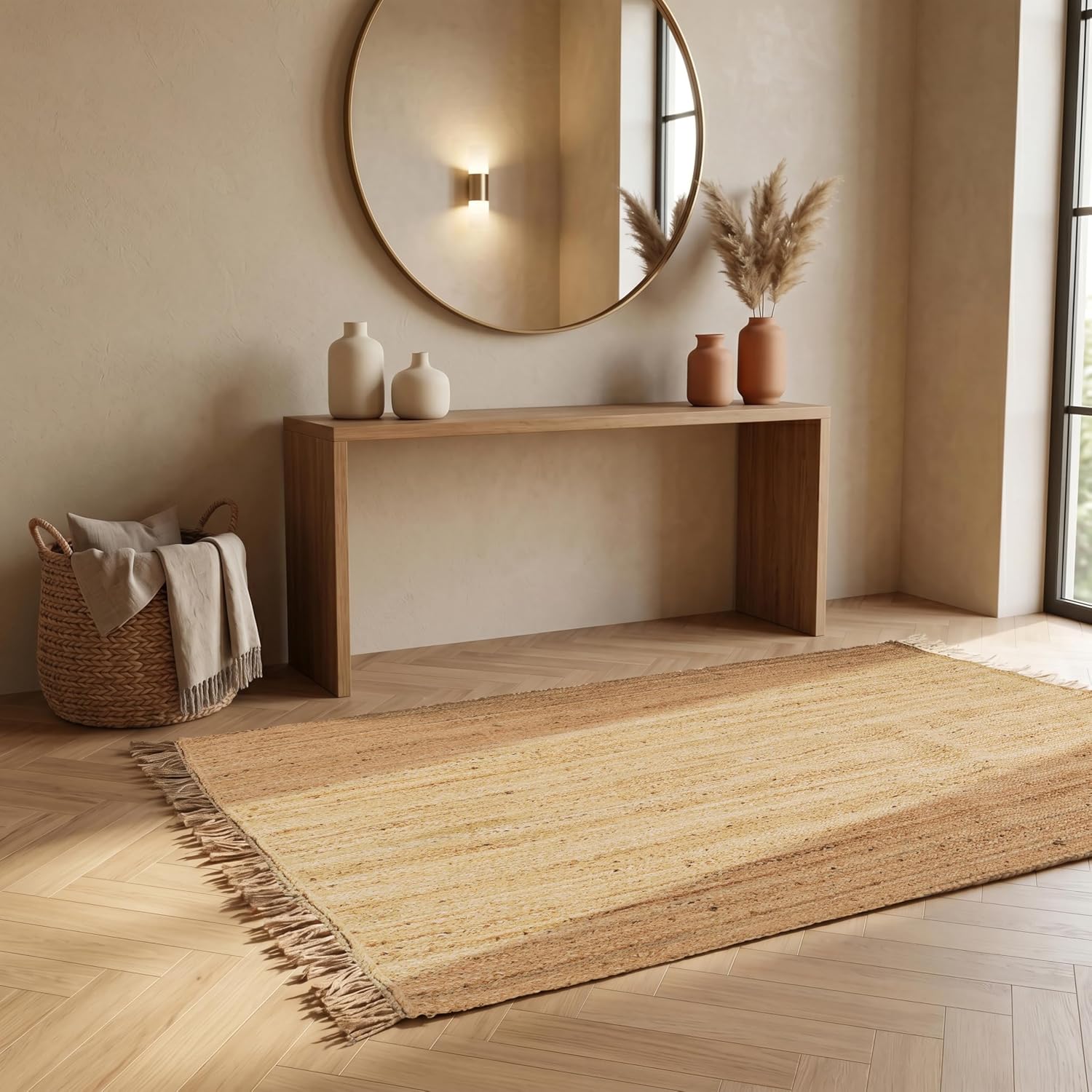 3x5 Braided Natural Jute Rug