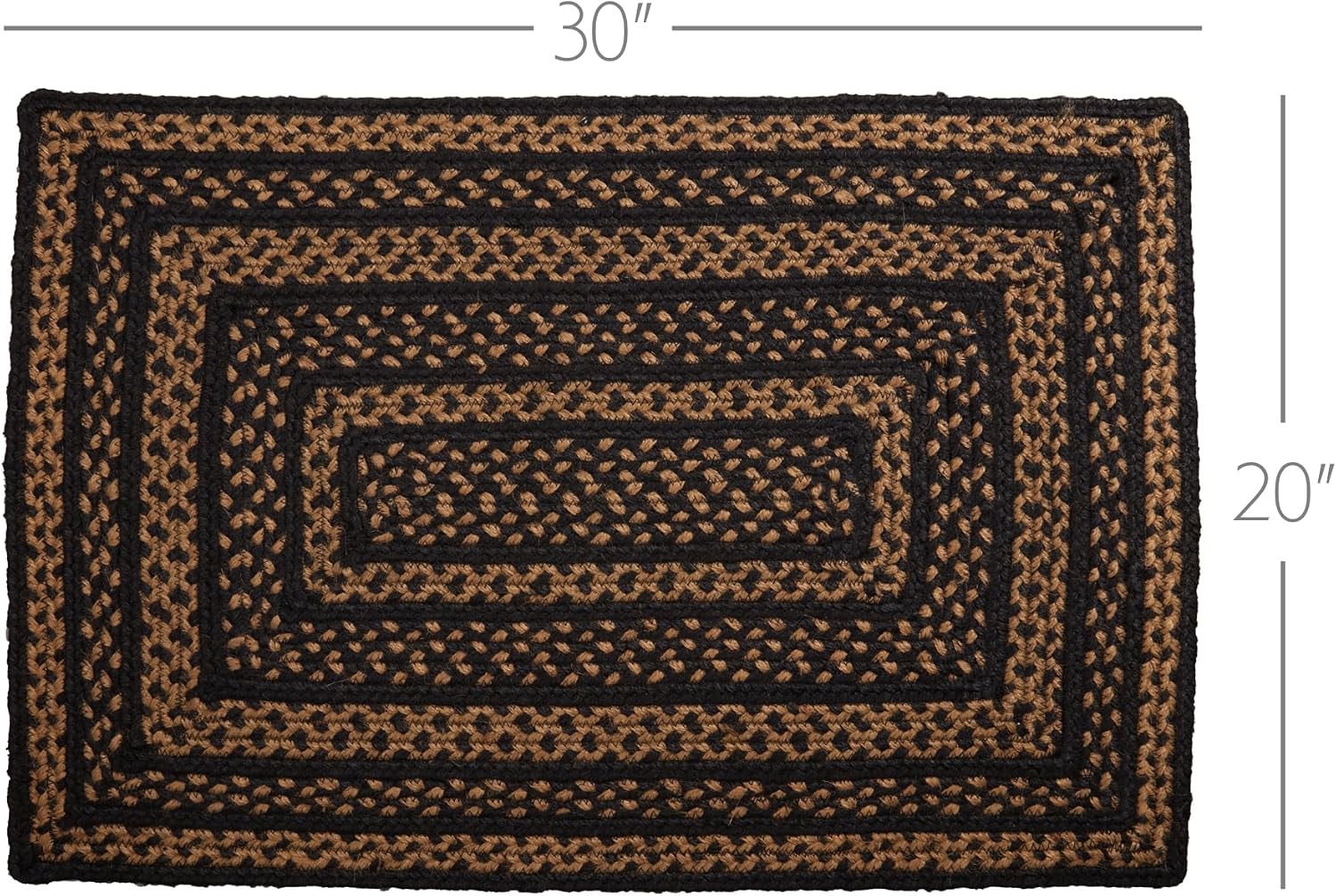 Striped Jute Farmhouse Rug 20x30