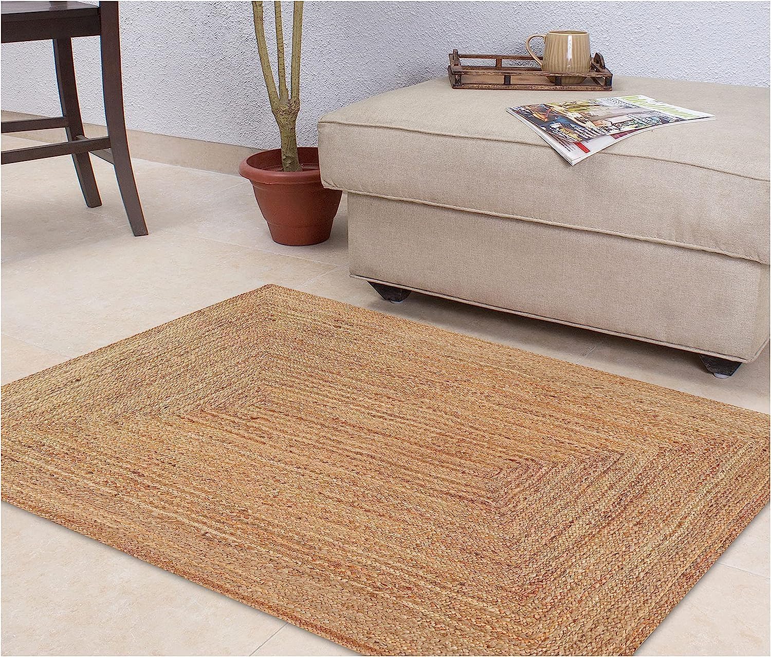 6x9 Rectangular Braided Jute Rug