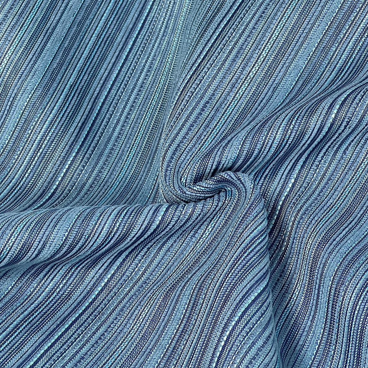 Blue Stripe Chenille Pillow Covers 2 Pack