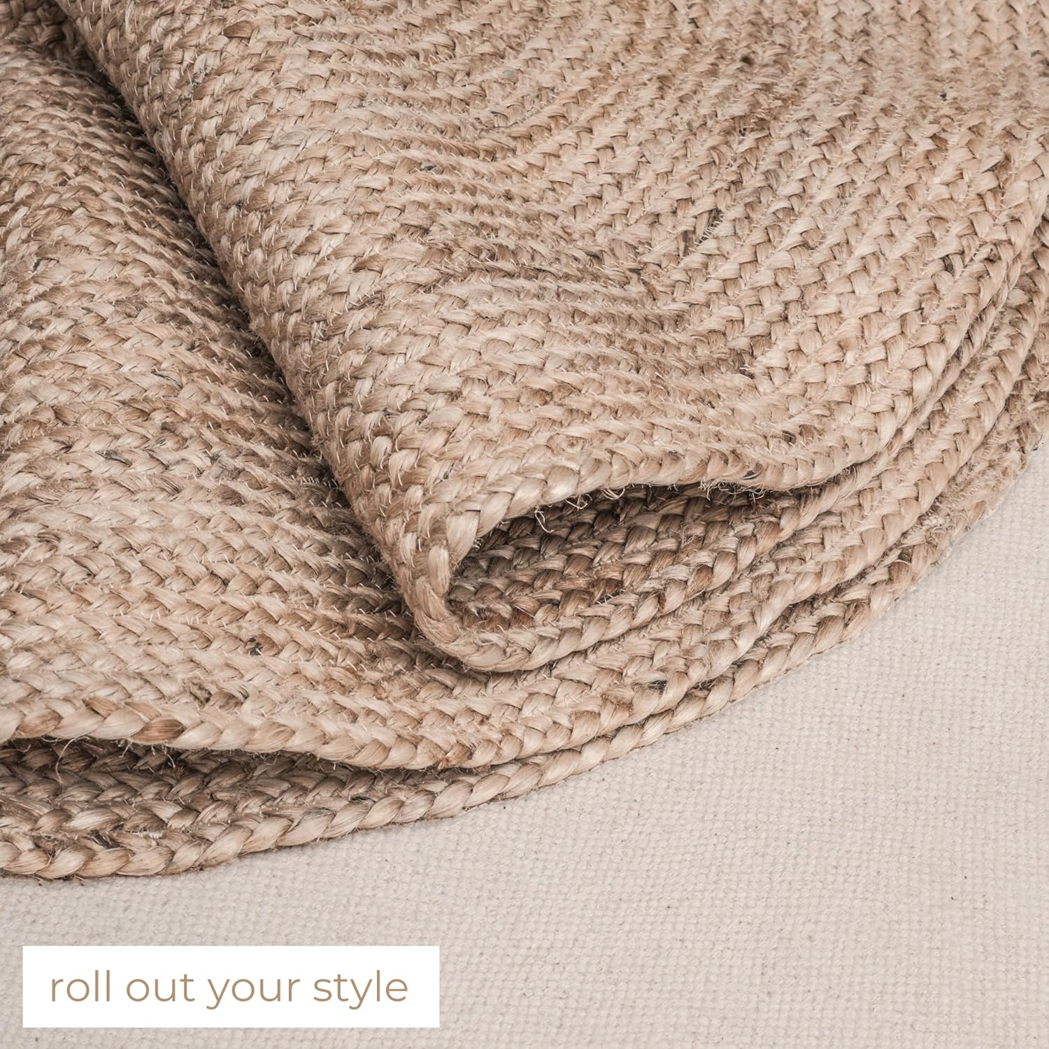 Oval Braided Jute Rug 3x5