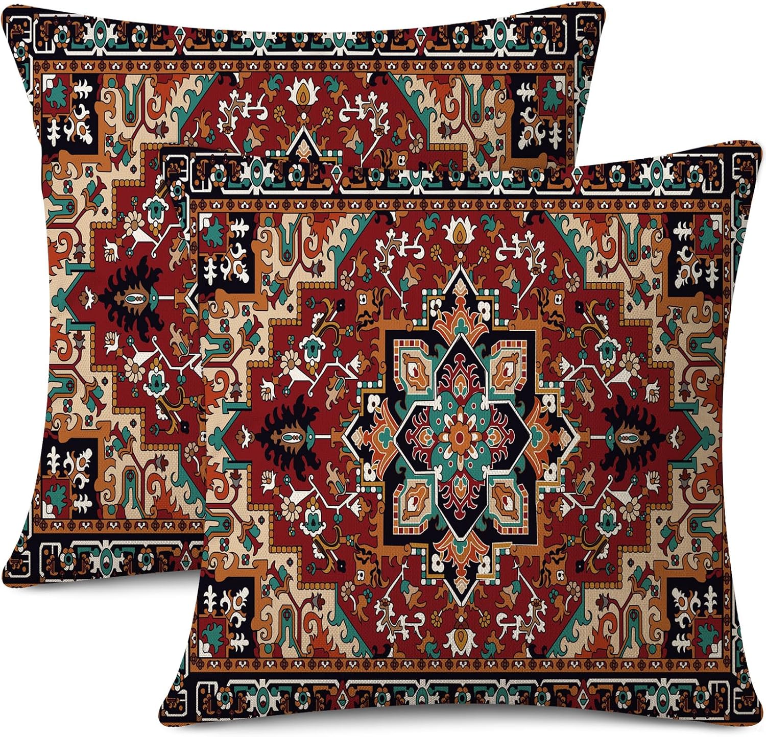 Geometric Boho Outdoor Pillow Covers 2 Pack
