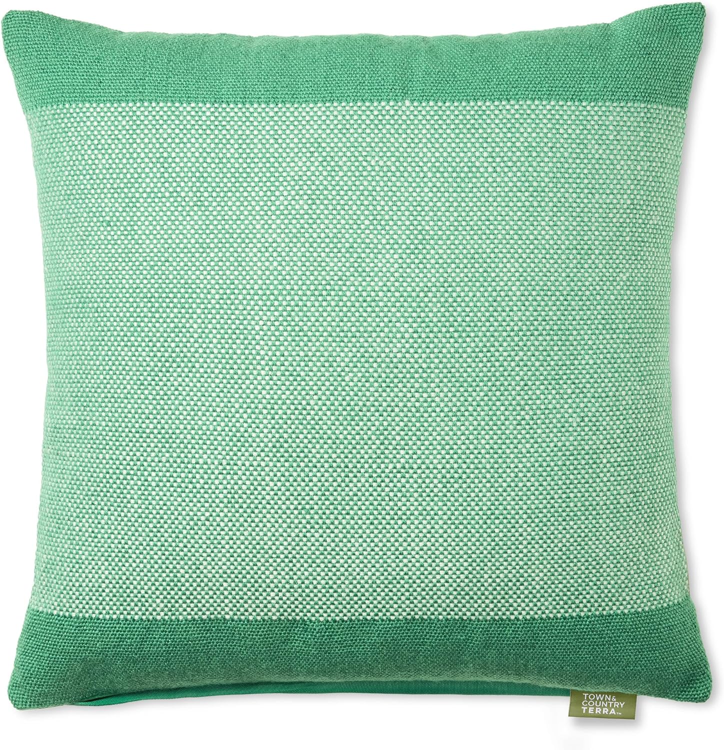 Border Green Ivory Outdoor Pillow