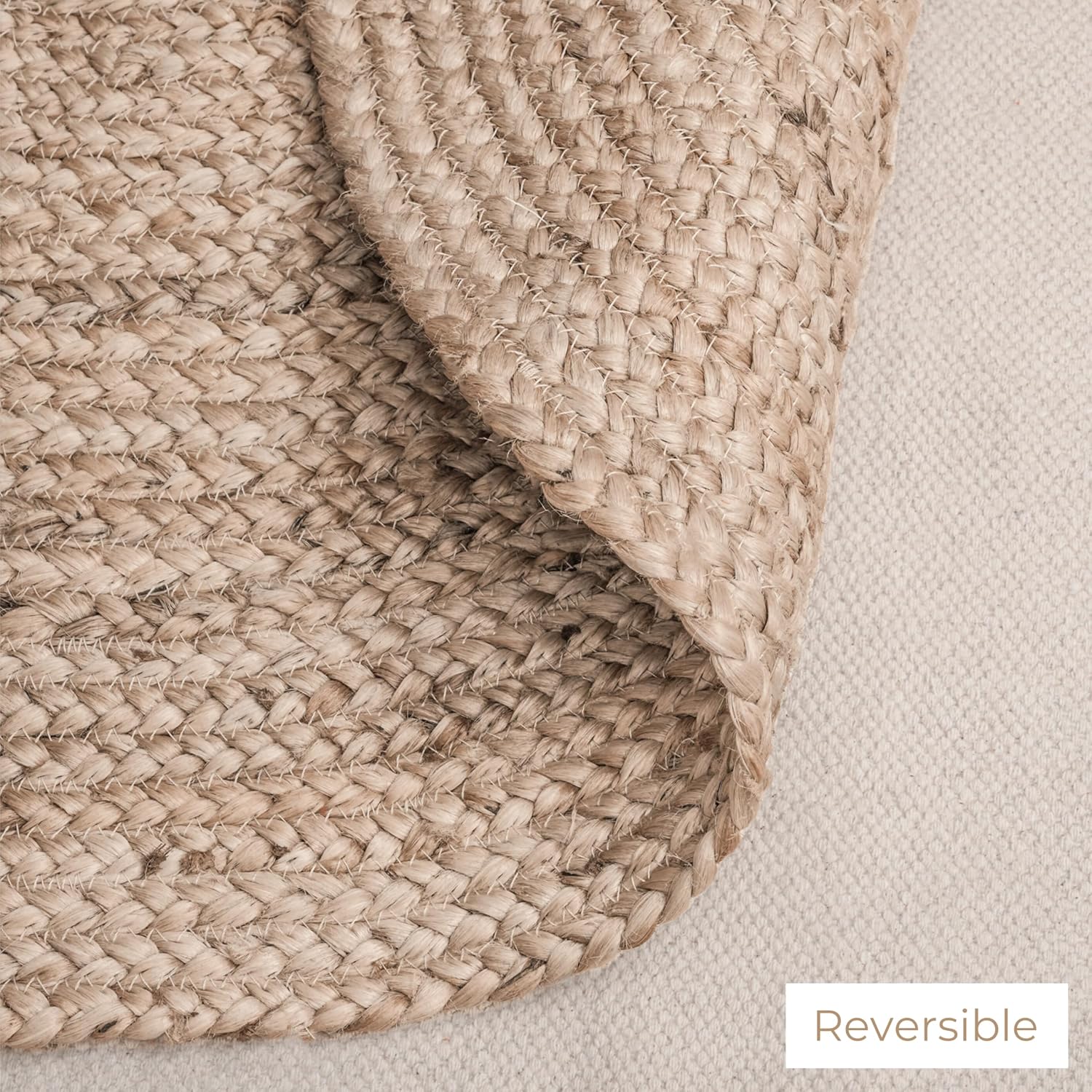 Oval Braided Jute Rug 3x5