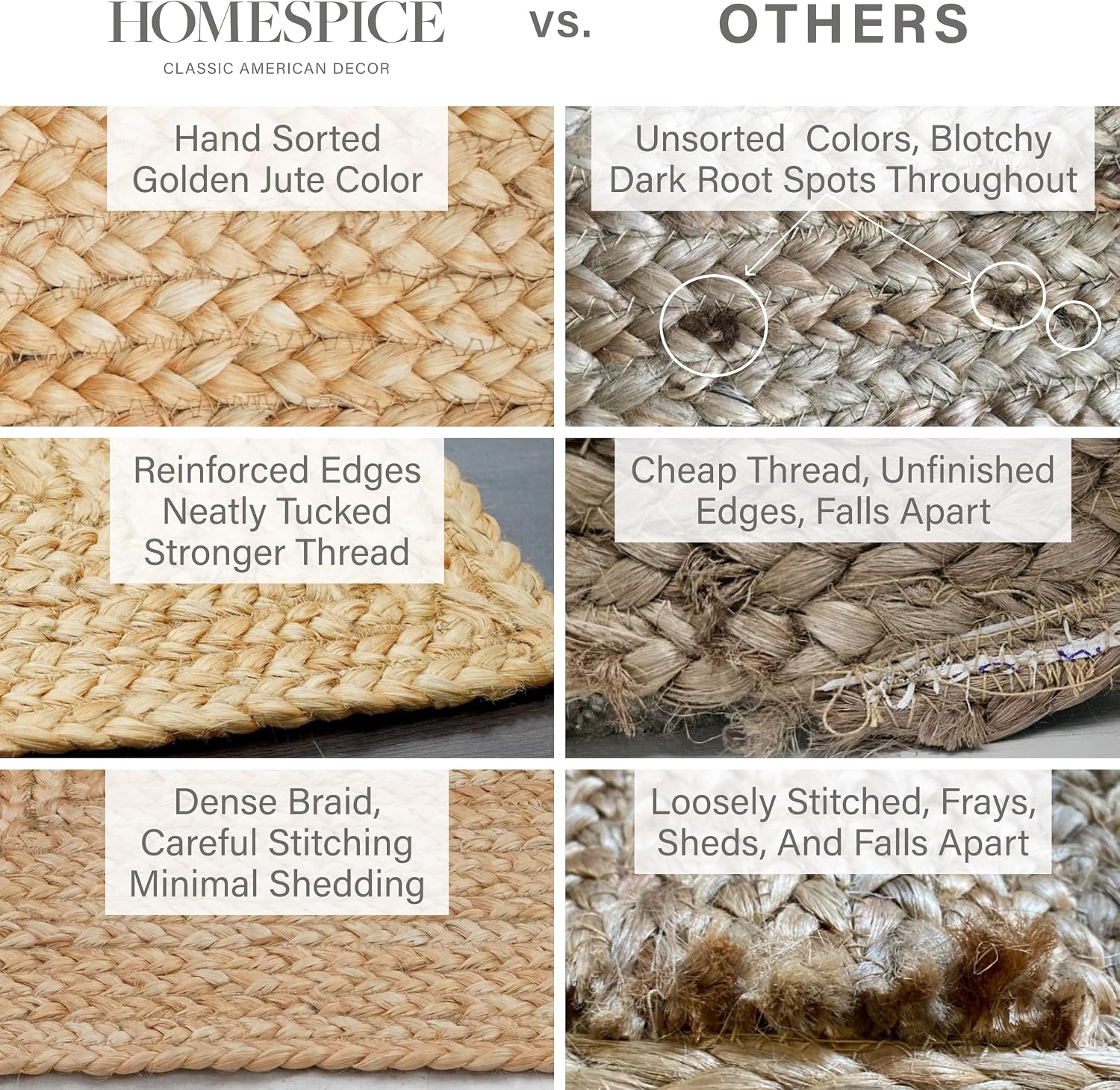 3x5 Golden Braided Jute Rug