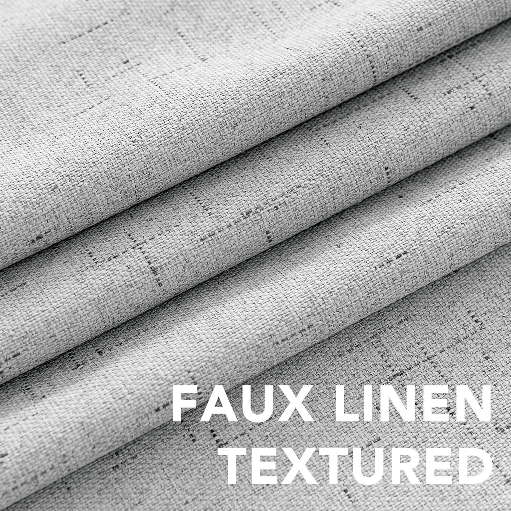 Glacier Gray Linen Blackout Door Curtain