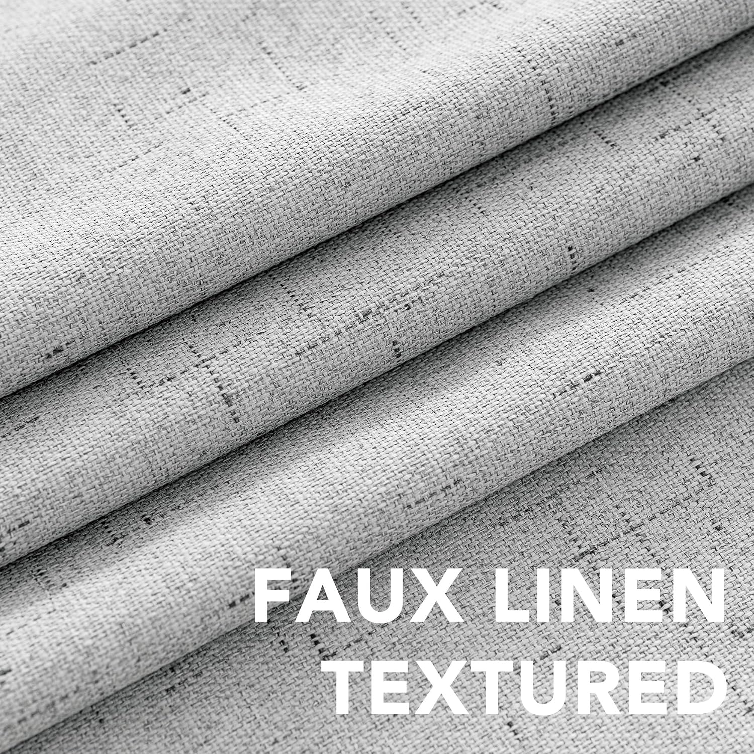 Glacier Gray Linen Blackout Door Curtain
