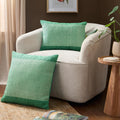Border Green Ivory Outdoor Pillow