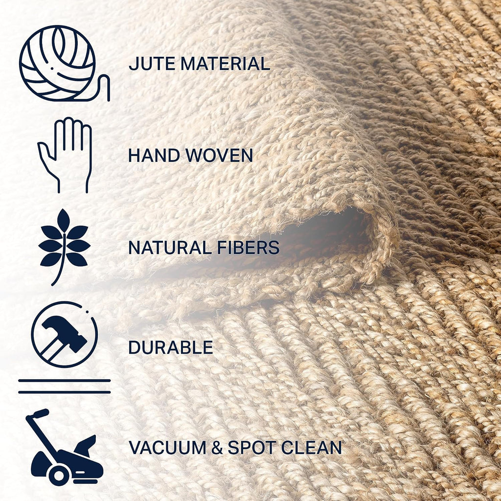 Herringbone Jute Rug 4x6