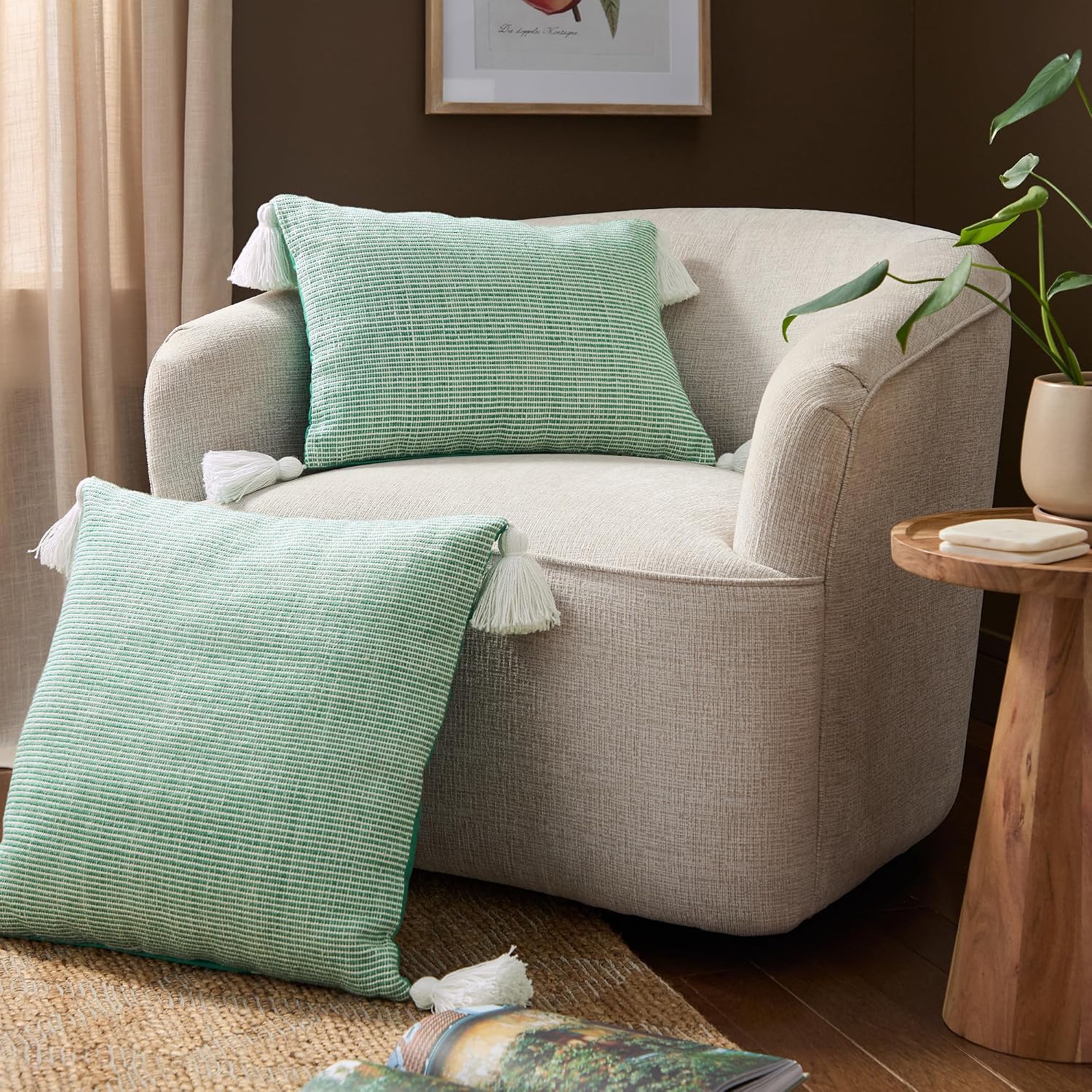 Ribbed Indoor Outdoor Decor Pillow