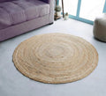 4ft Round Braided Jute Rug