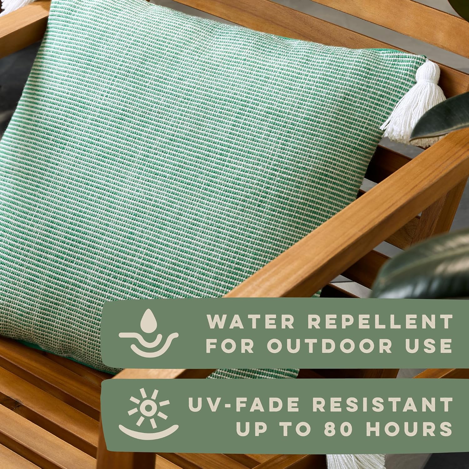 Ribbed Indoor Outdoor Decor Pillow