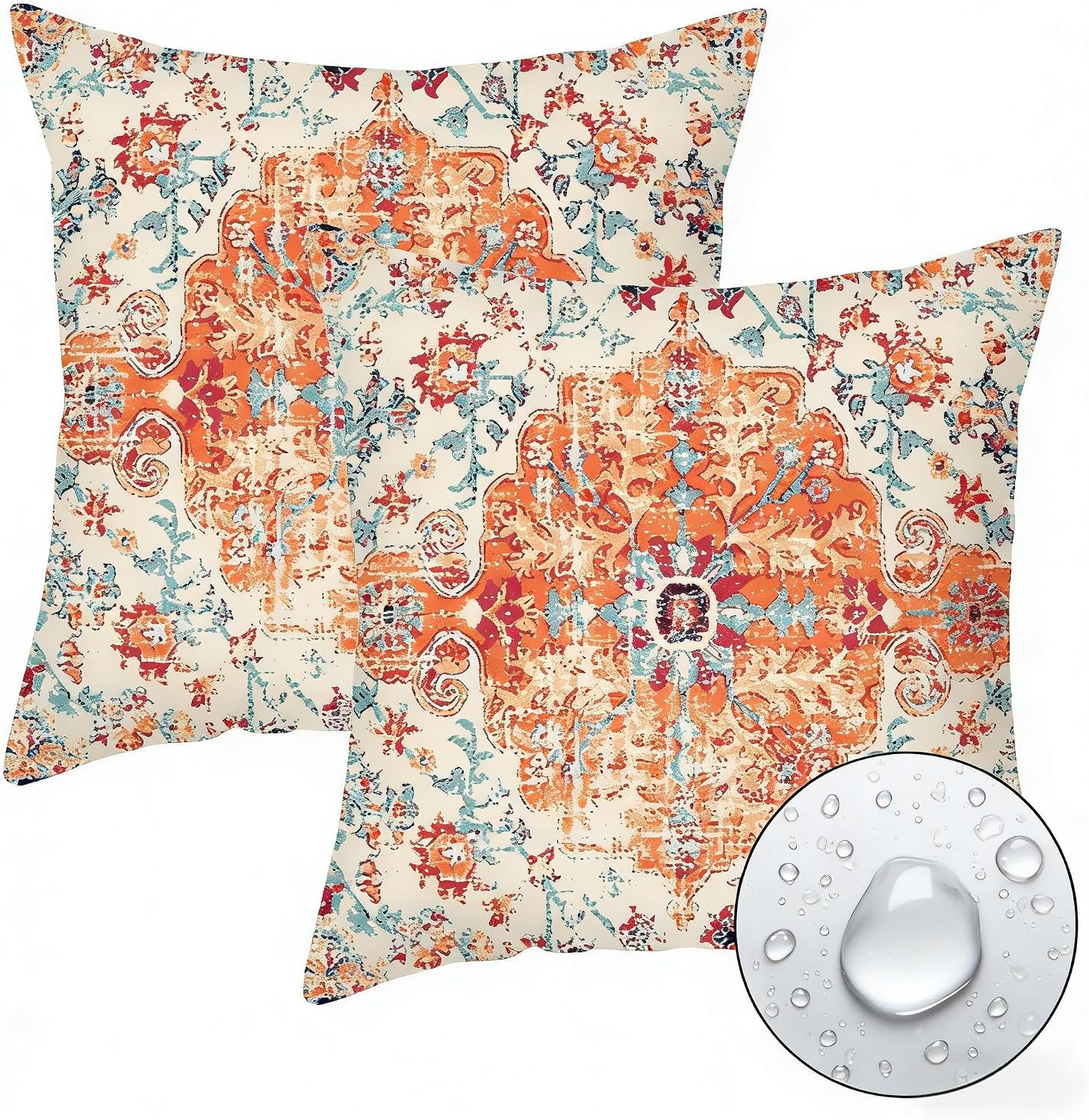 Boho Outdoor Pillow Covers 2 Pack