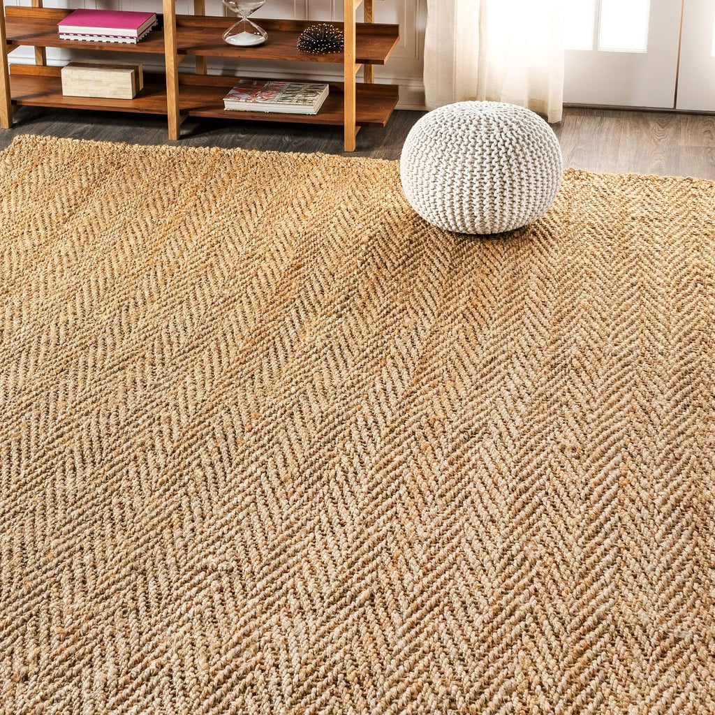Herringbone Jute Rug 4x6