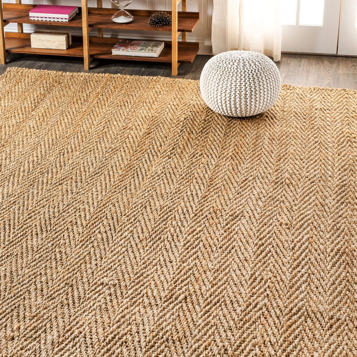 Herringbone Jute Rug 4x6