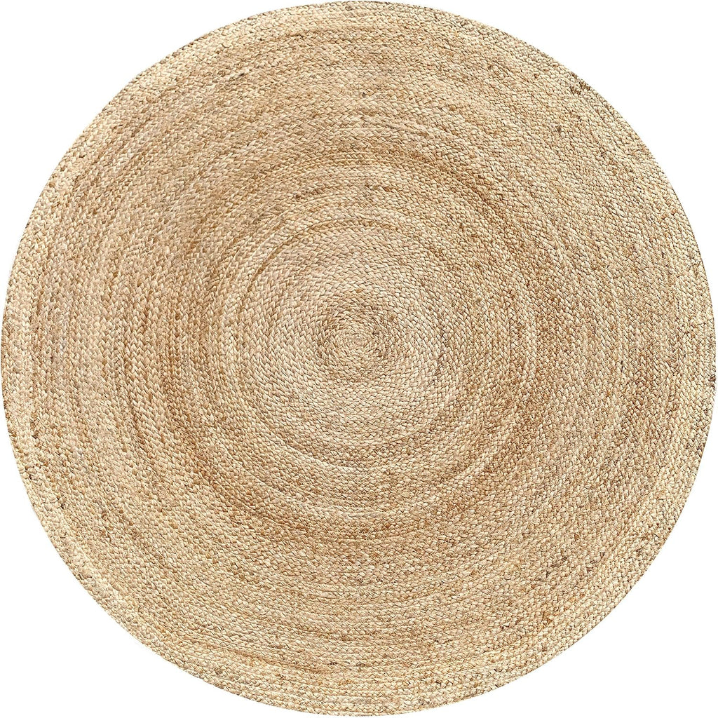 4ft Round Braided Jute Rug