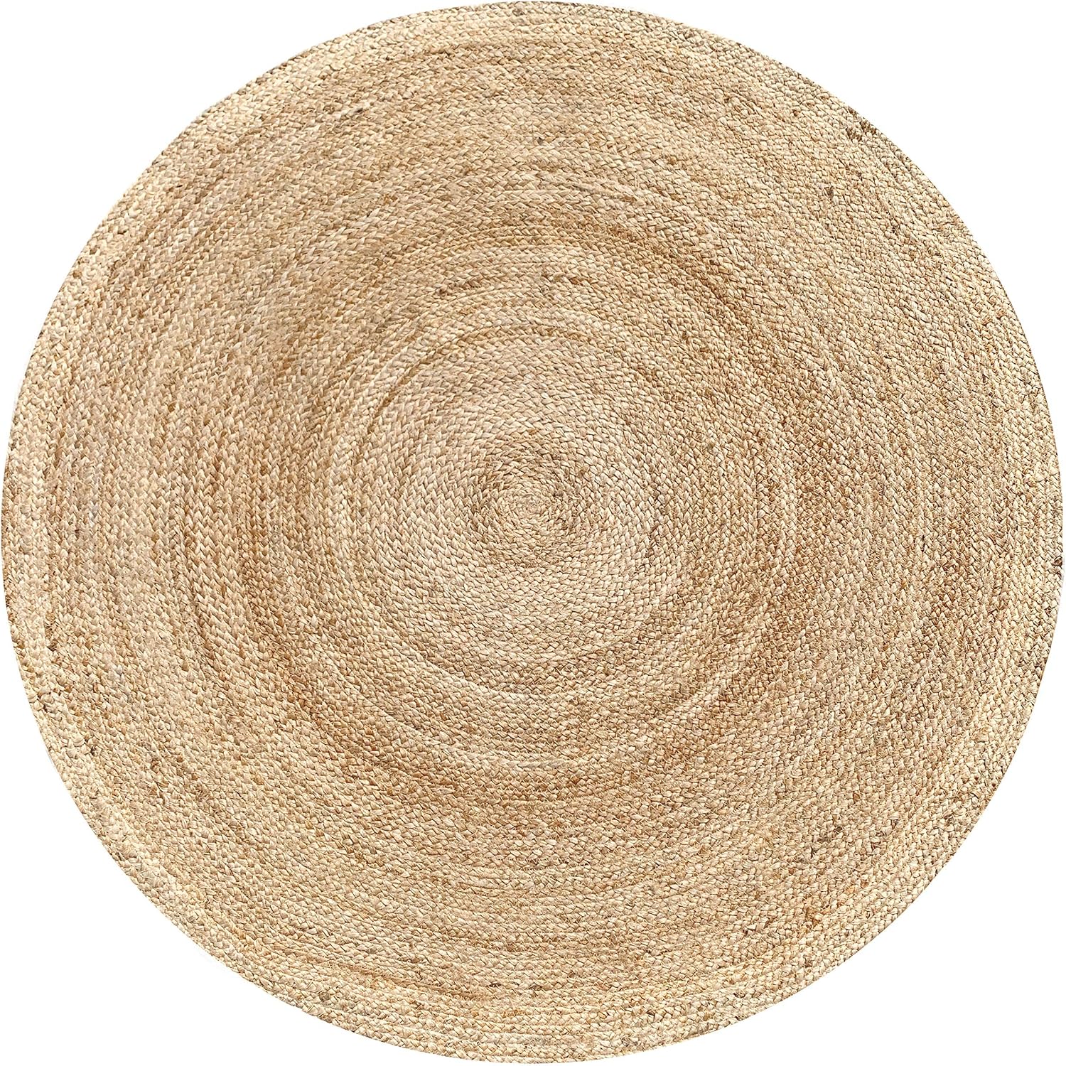 4ft Round Braided Jute Rug