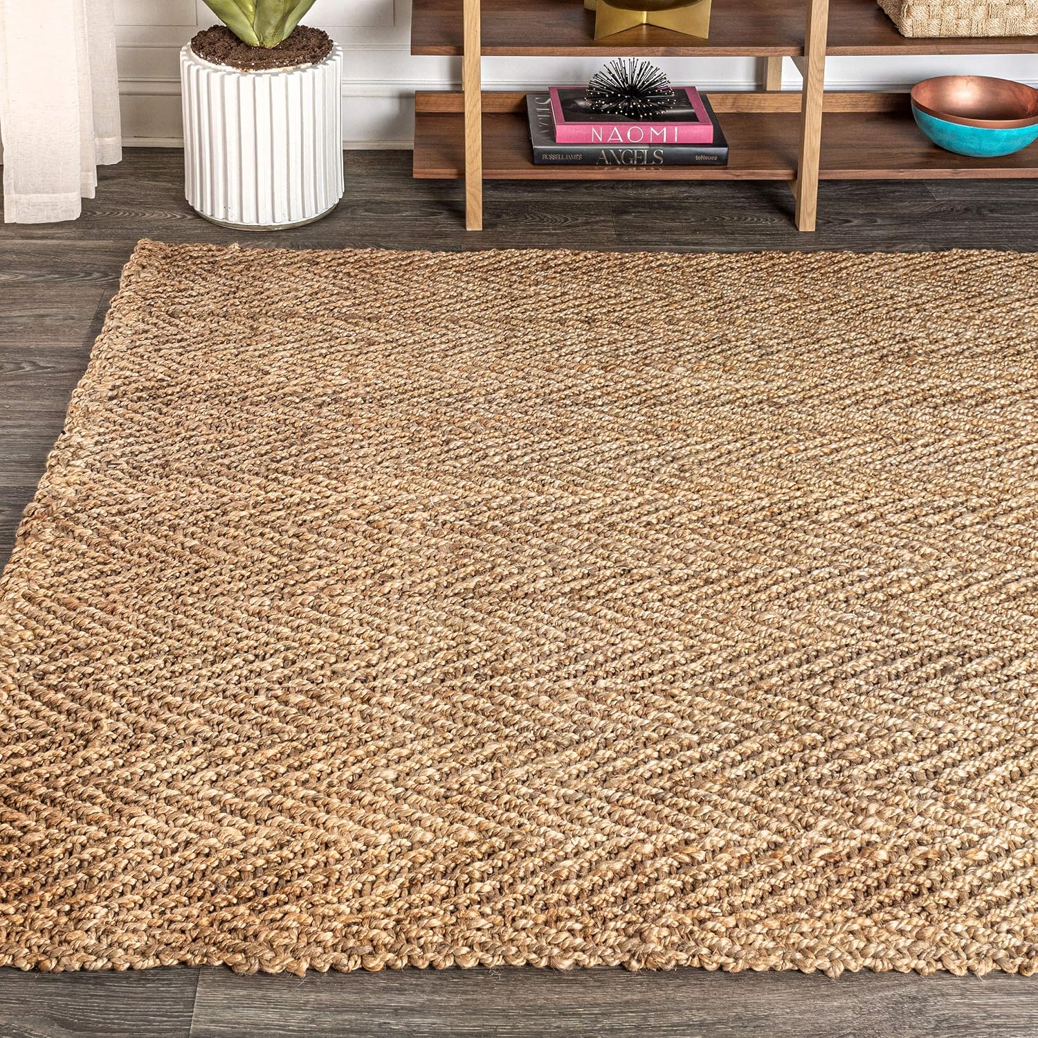 Herringbone Jute Rug 4x6